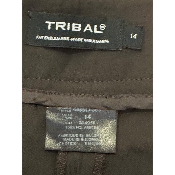 Tribal Womens Dress Pants Size 14 Brown Polyester - Picture 4 of 5